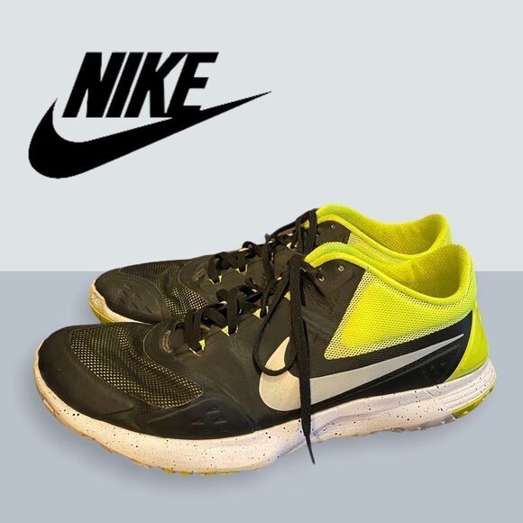 Nike FS Lite Trainer 2 'Black Volt' Sneakers 13 - Picture 2 of 5